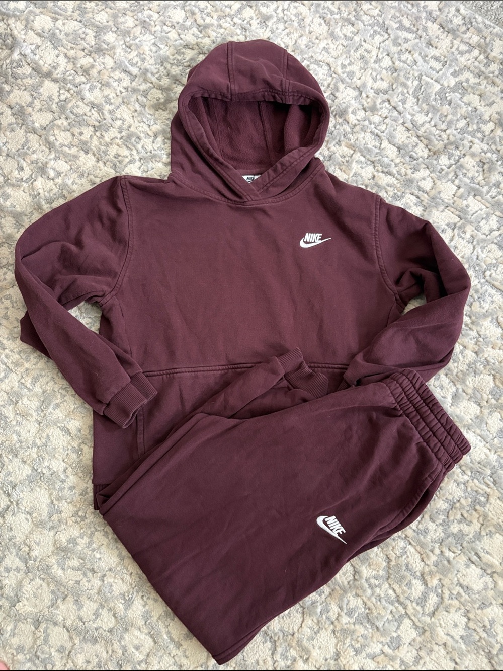 Nike Kids Maroon Hoodie & Joggers Set